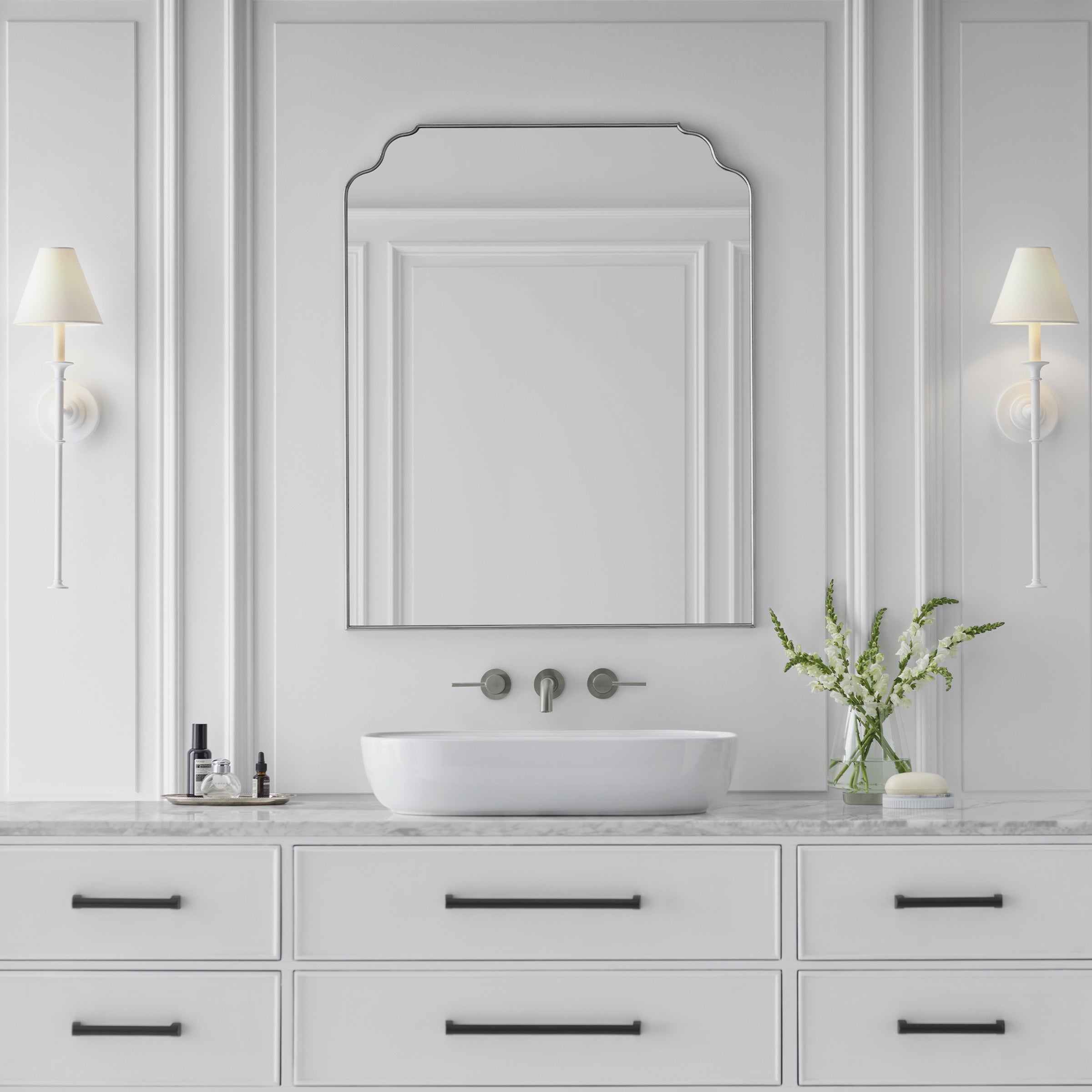 Silva Vintage Wall Lamp Fabric Black/White/Brass Arm - Letslighting