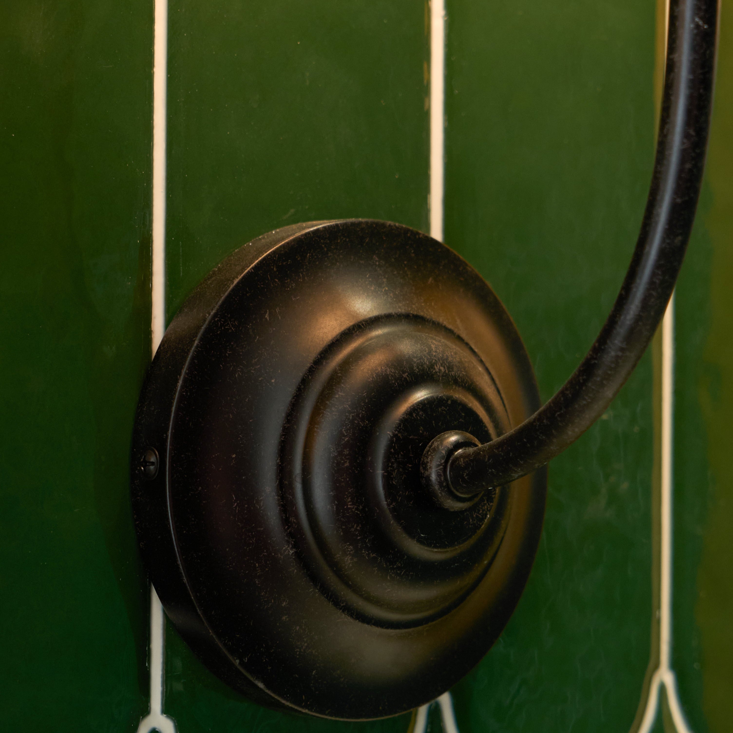 Silva Vintage Wall Lamp Fabric Black/White/Brass Arm - Letslighting