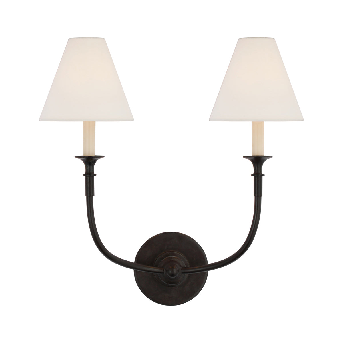 Silva Vintage Wall Lamp Fabric Black/White/Brass Arm - Letslighting