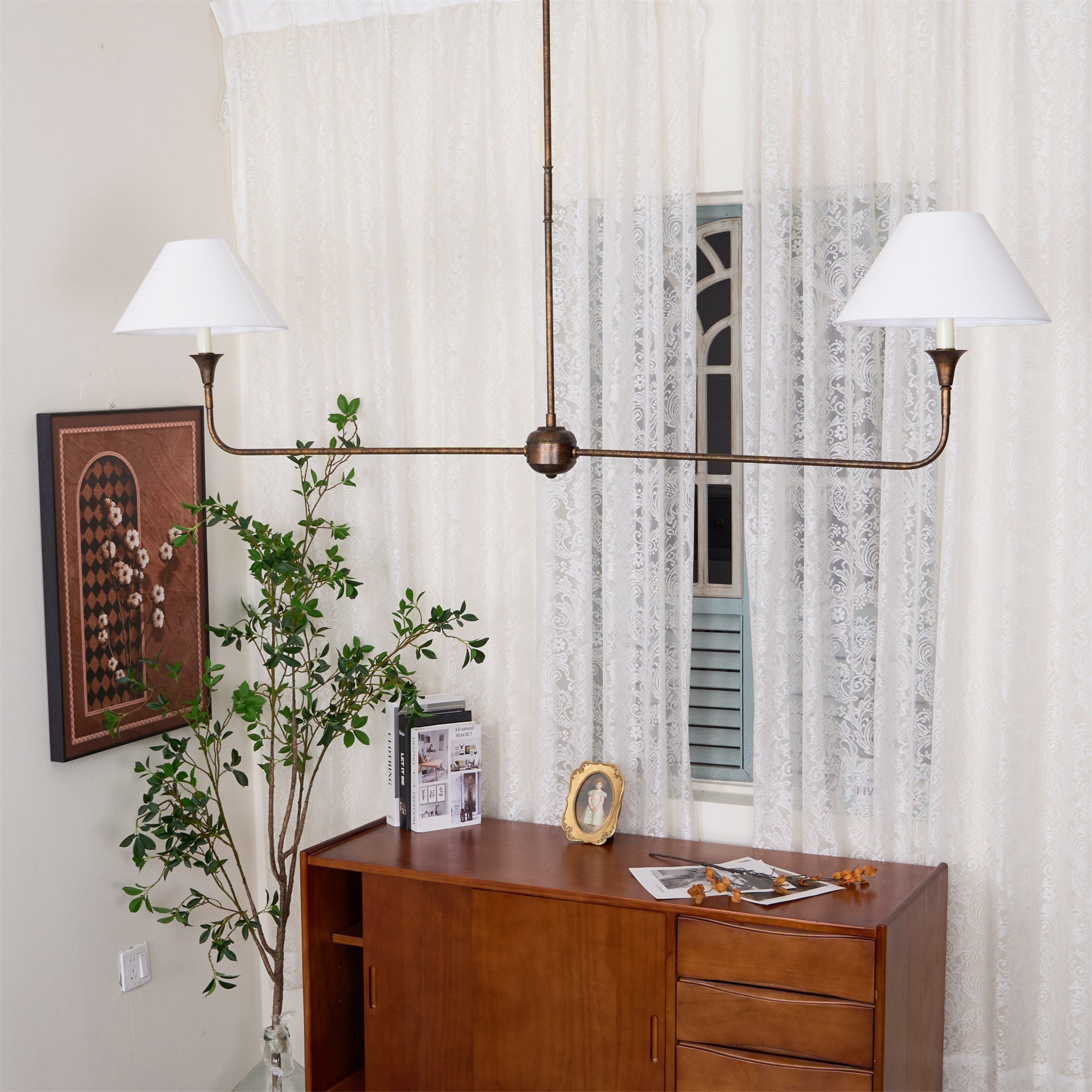 Silva Modern Linear LED Chandelier Metal Living Room Bedroom