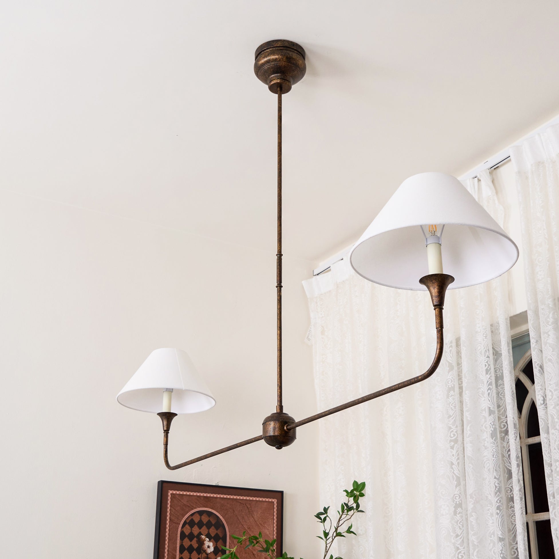 Silva Modern Linear LED Chandelier Metal Living Room Bedroom