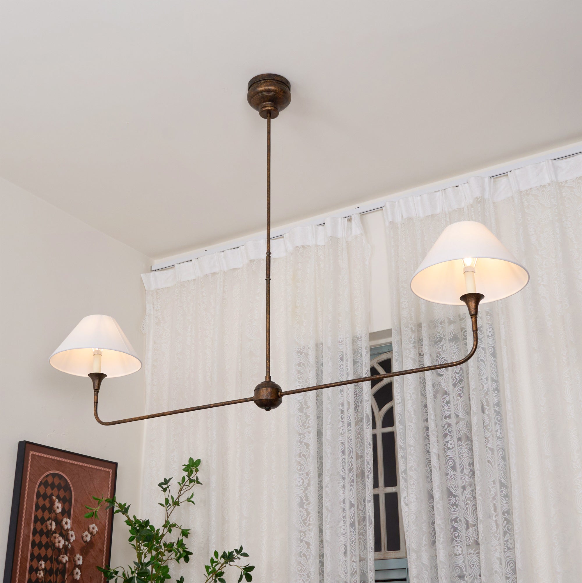 Silva Modern Linear LED Chandelier Metal Living Room Bedroom