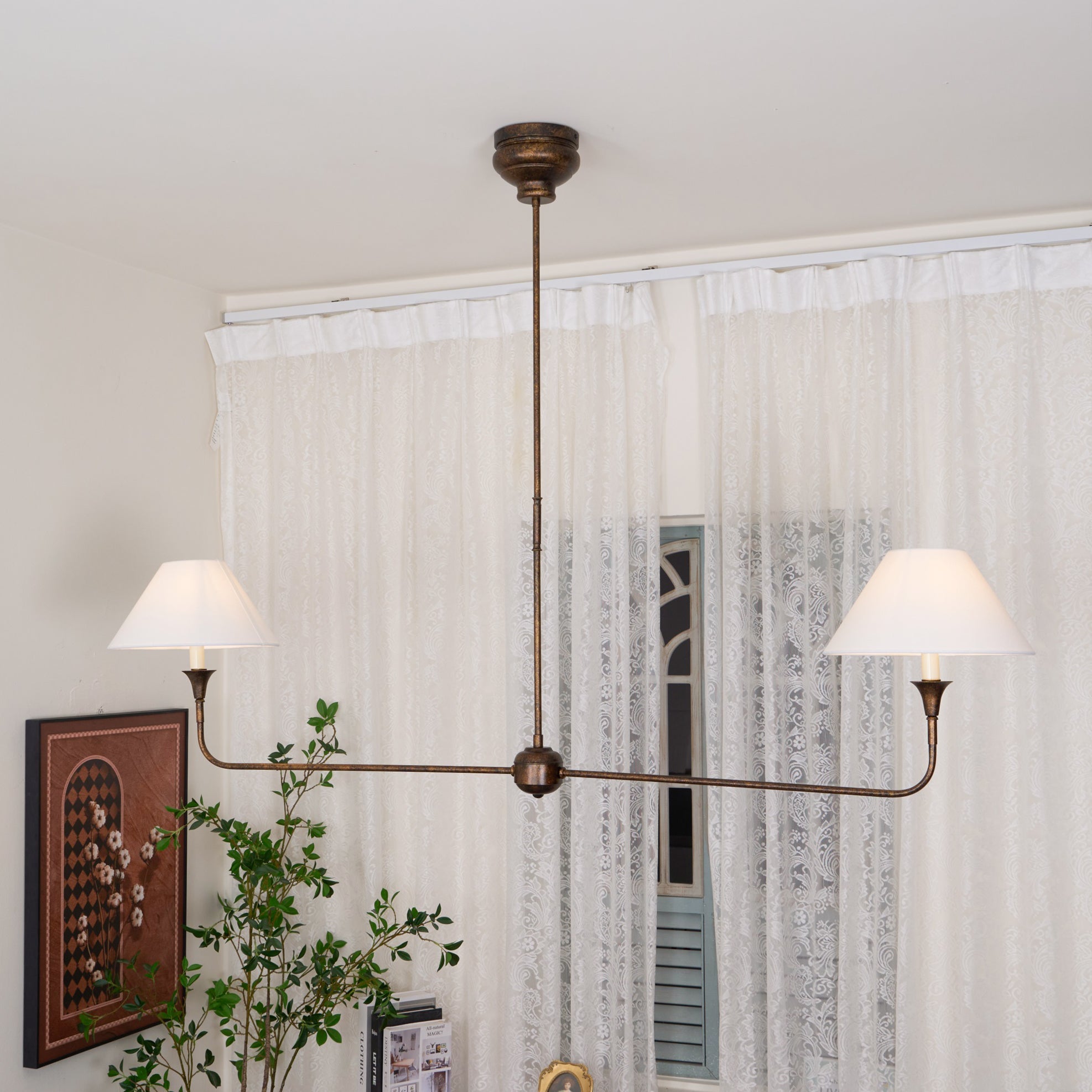 Silva Modern Linear LED Chandelier Metal Living Room Bedroom