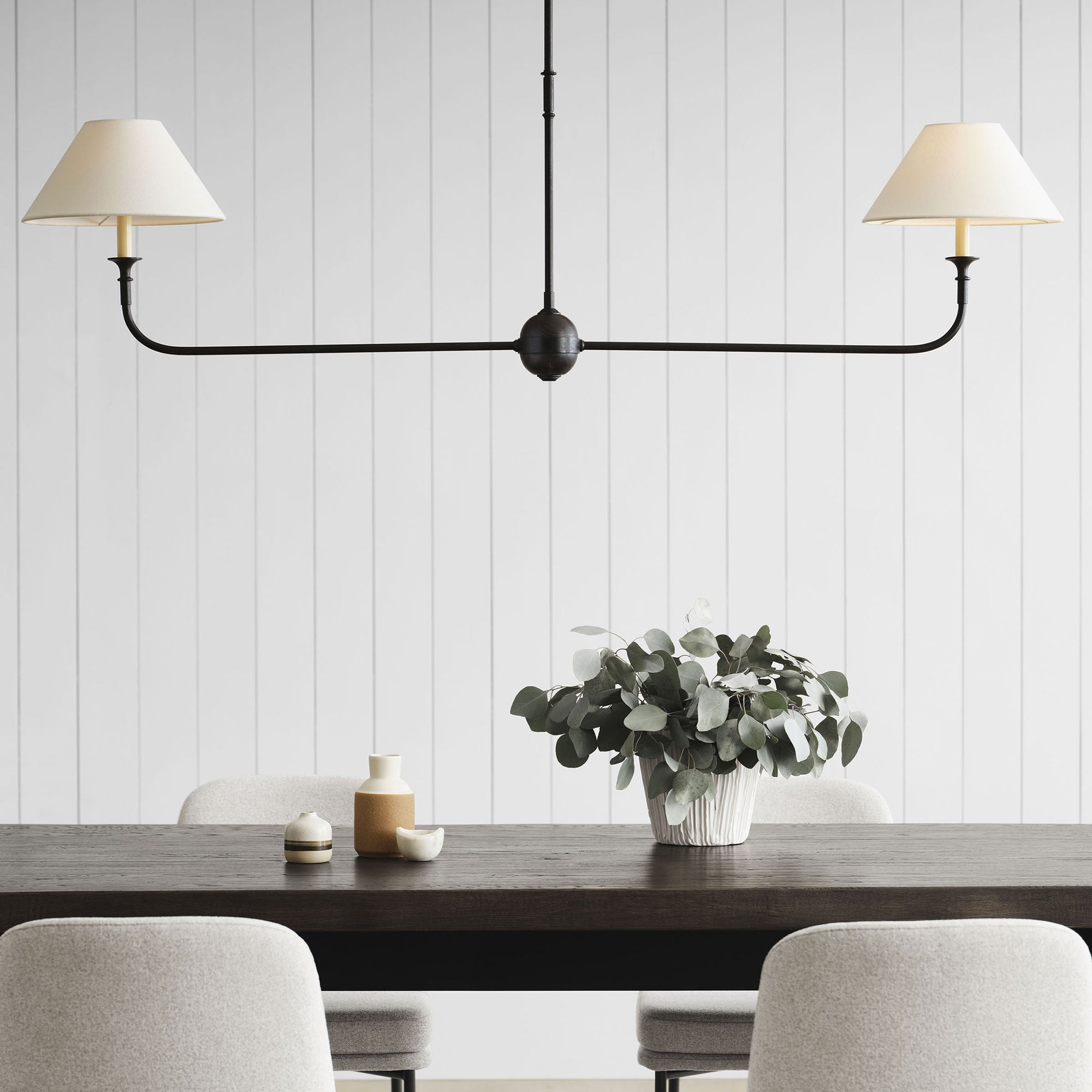 Silva Modern Linear LED Chandelier Metal Living Room Bedroom