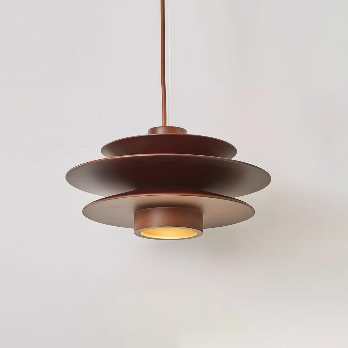 Muto Mid Century Walnut Pendant Light - Letslighting