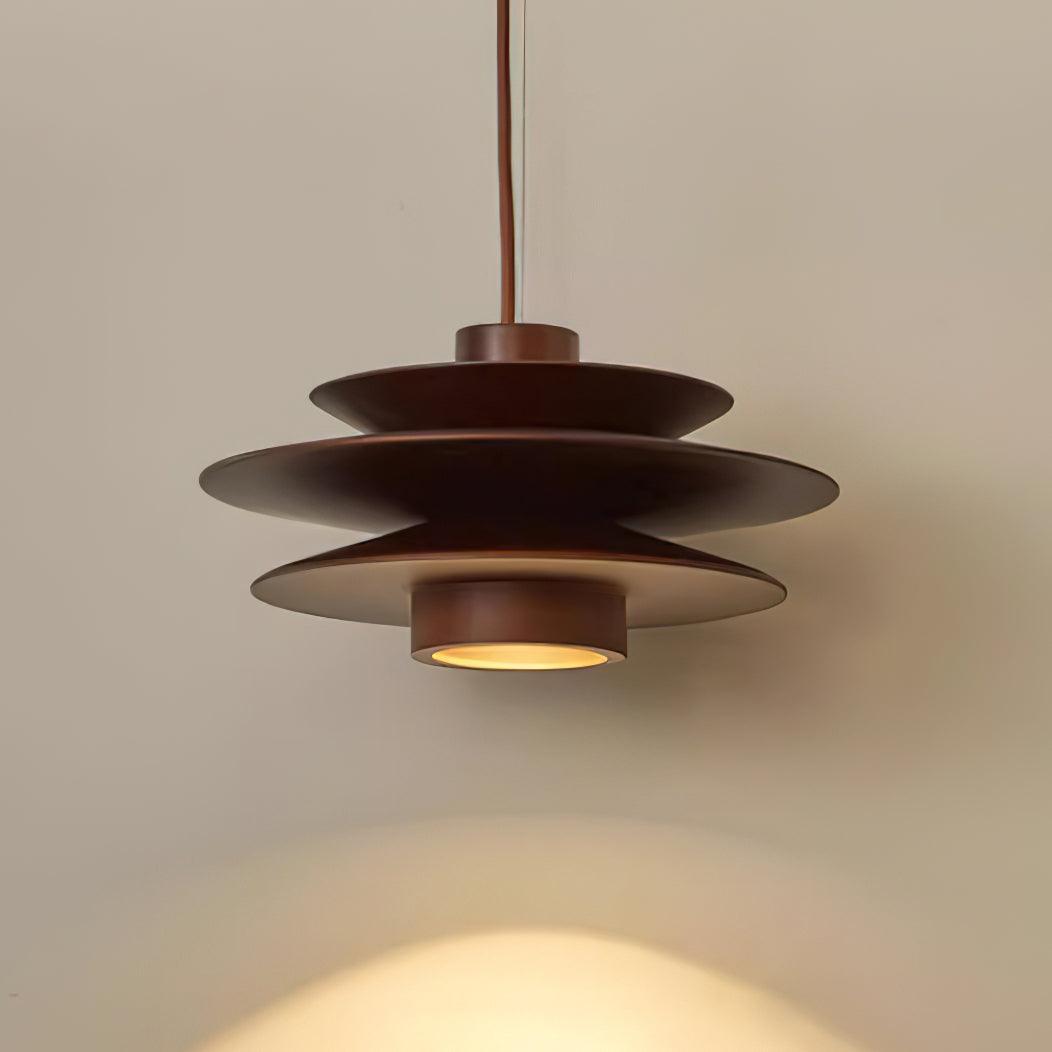 Muto Mid Century Walnut Pendant Light - Letslighting