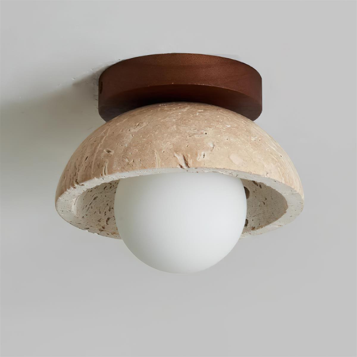 Ritta Minimalist Travertine Ceiling Light - Letslighting