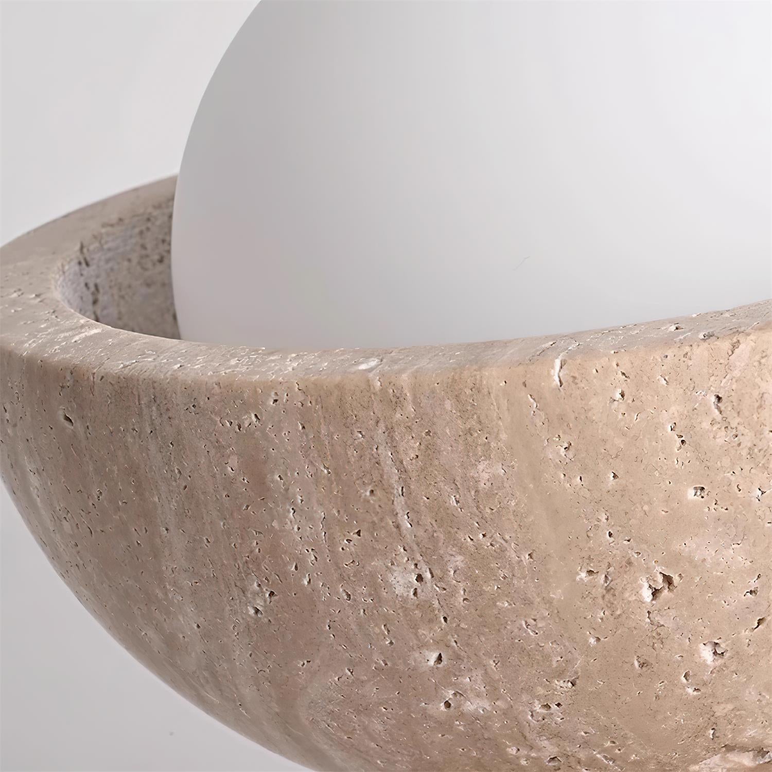Ritta Minimalist Travertine Ceiling Light - Letslighting