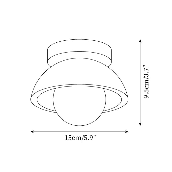 Ritta Minimalist Travertine Ceiling Light - Letslighting