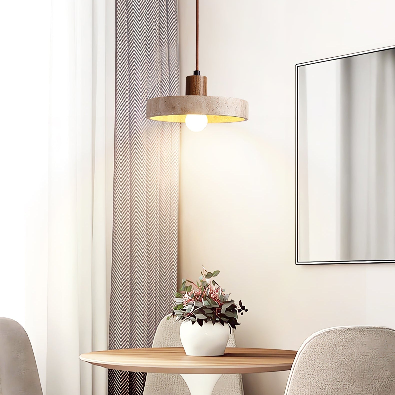 Evvynor Travertine Pendant Light - Letslighting
