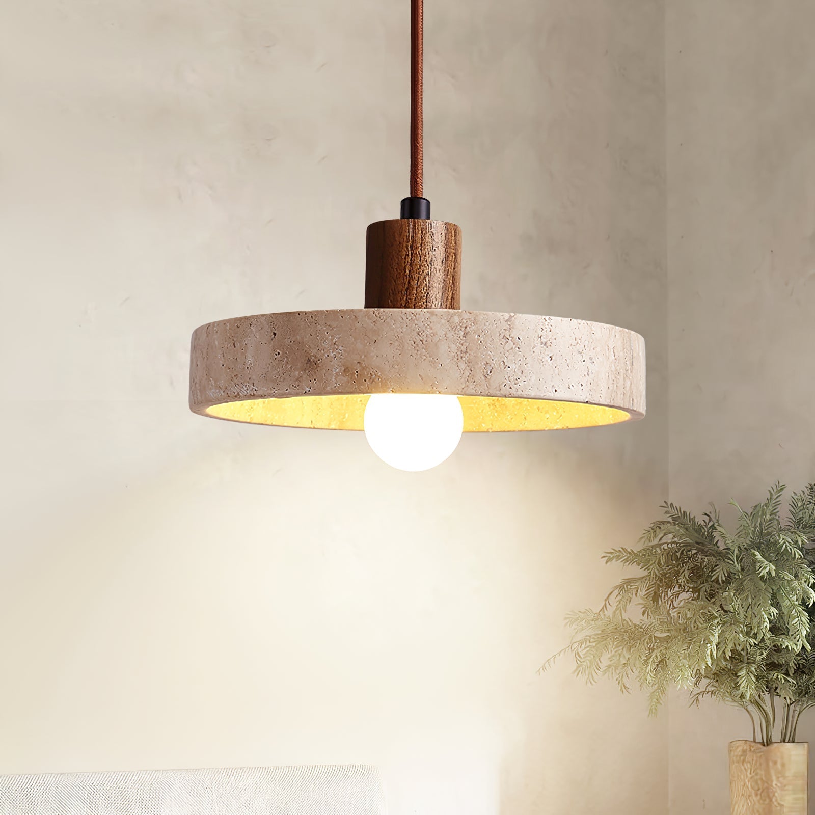 Evvynor Travertine Pendant Light - Letslighting
