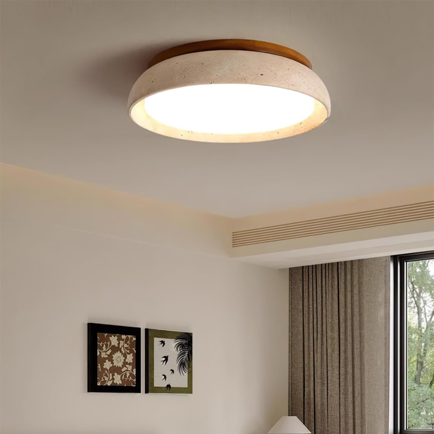 Ritta Ceiling Light Piedra Travertine