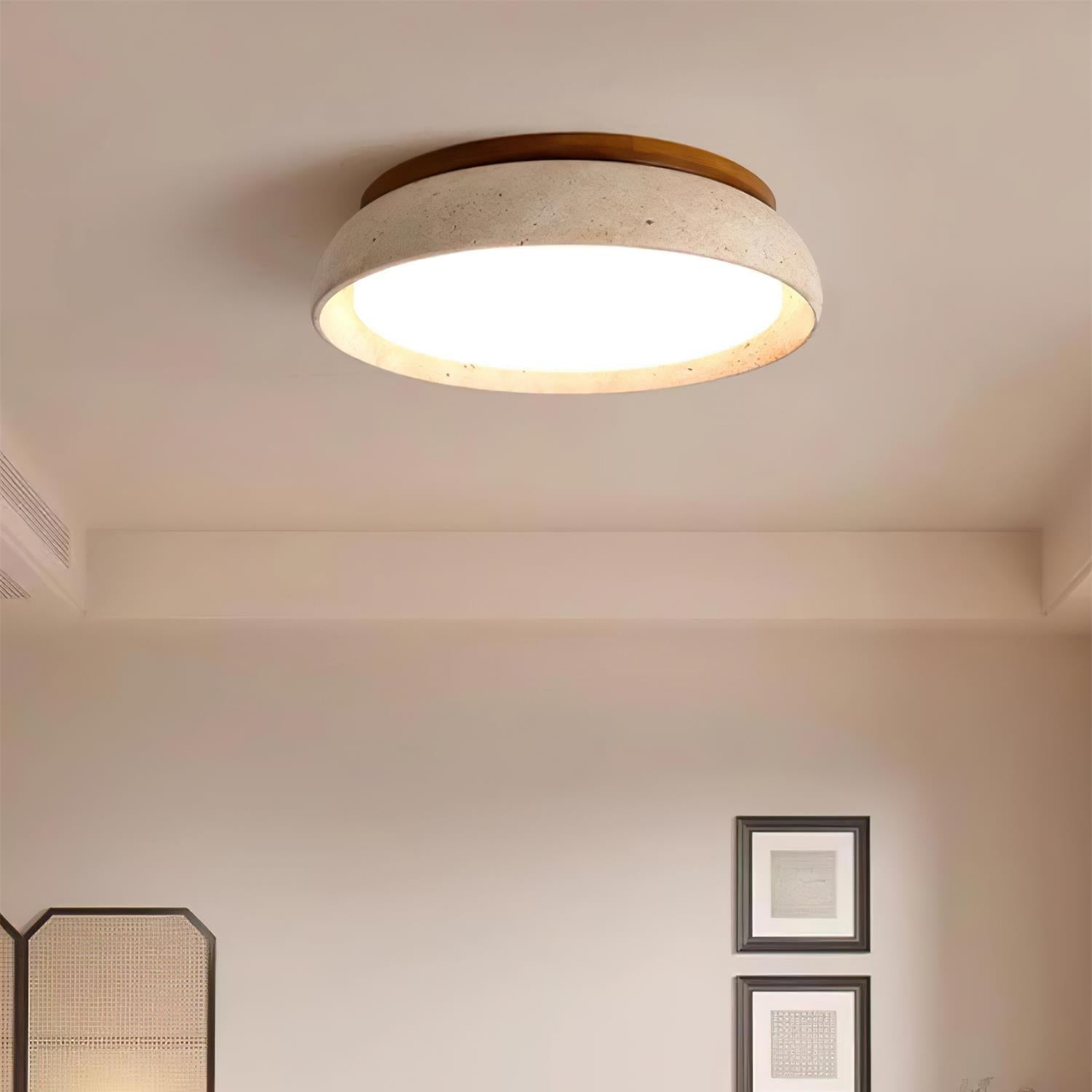Ritta Ceiling Light Piedra Travertine