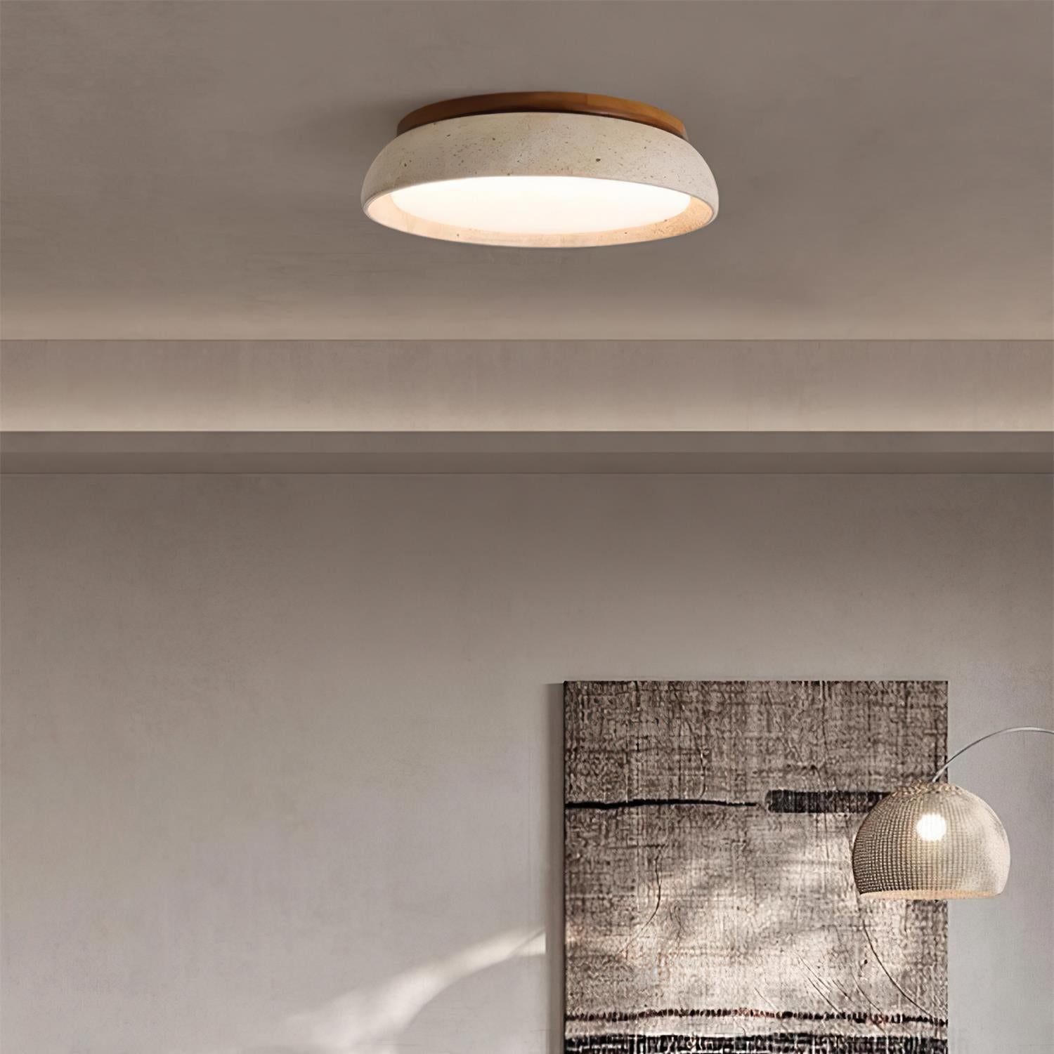 Ritta Ceiling Light Piedra Travertine