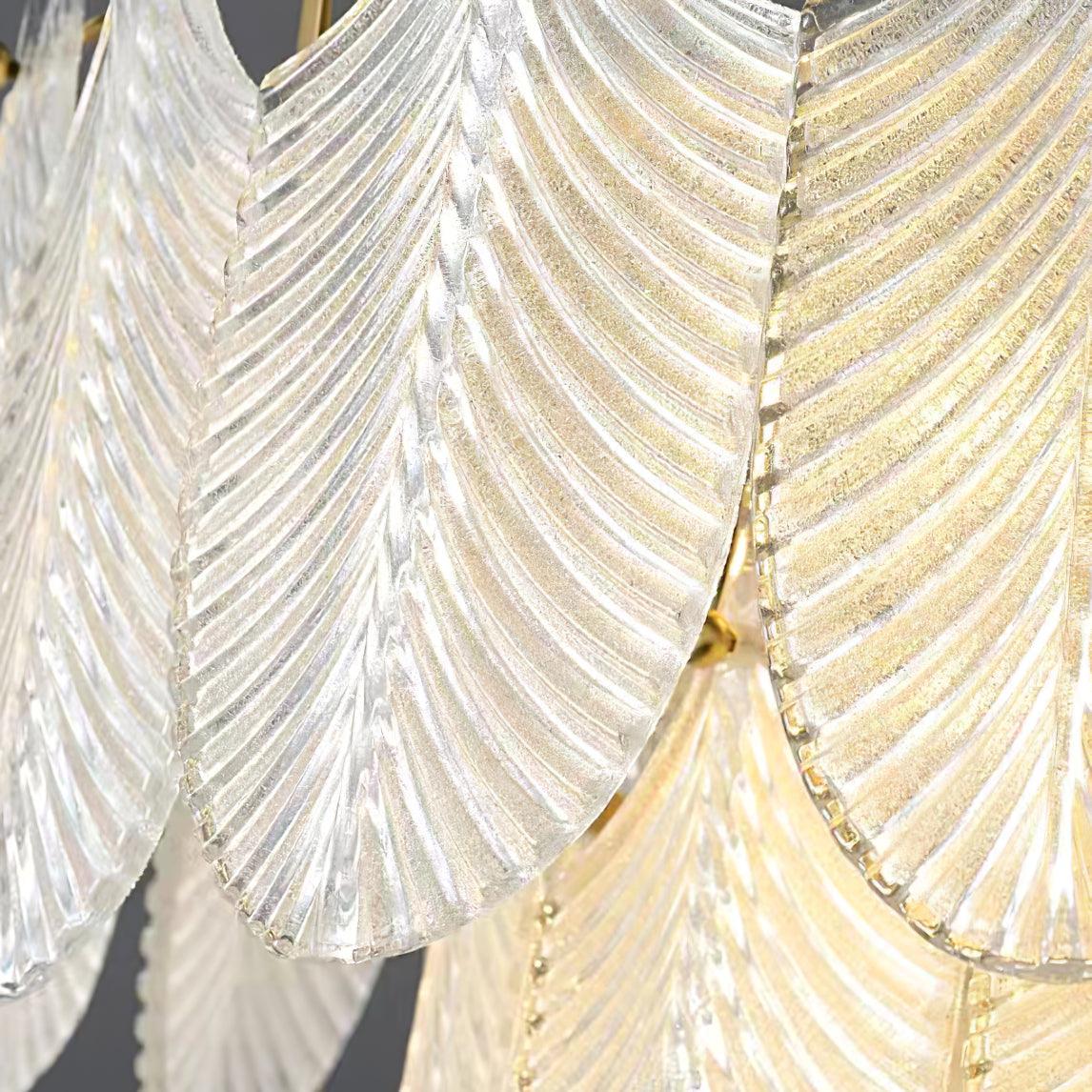 Nima Brass Glass Leaf-inspired Wall Sconce - Letslighting