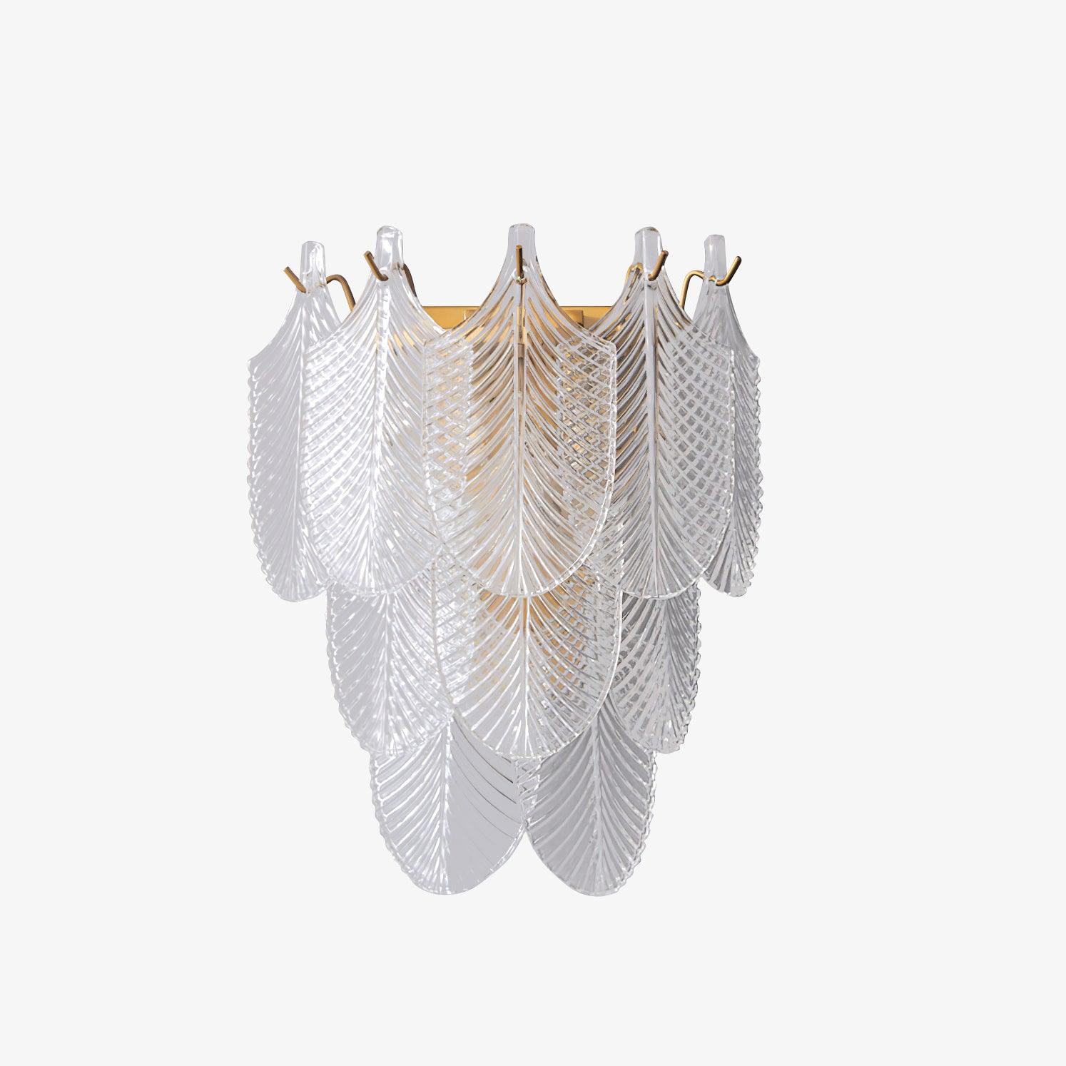 Nima Brass Glass Leaf-inspired Wall Sconce - Letslighting