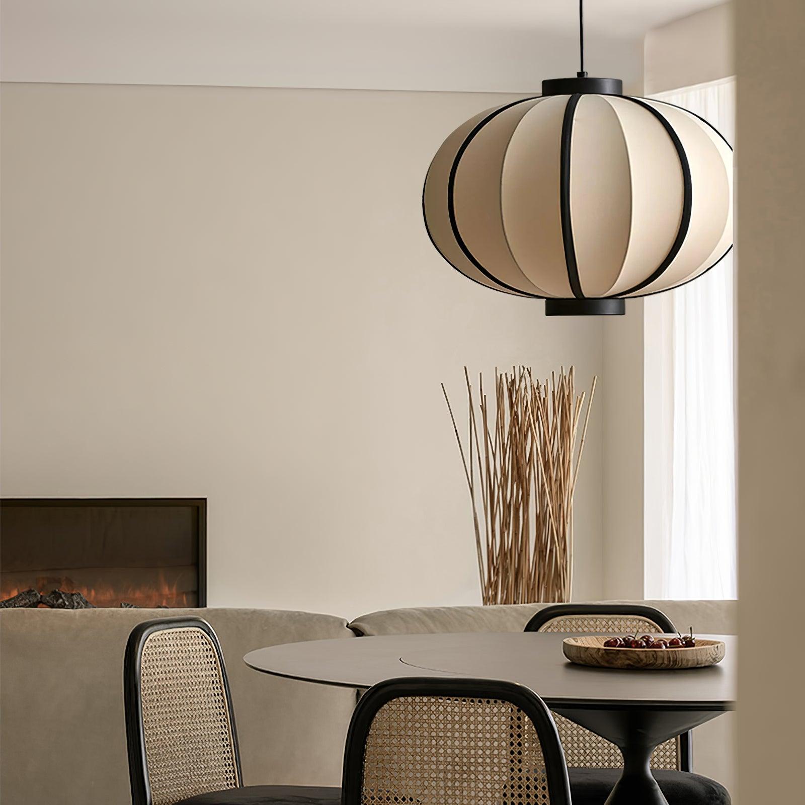 Pendant Lamp Fabric Lantern Shade Frame Vintage - Letslighting