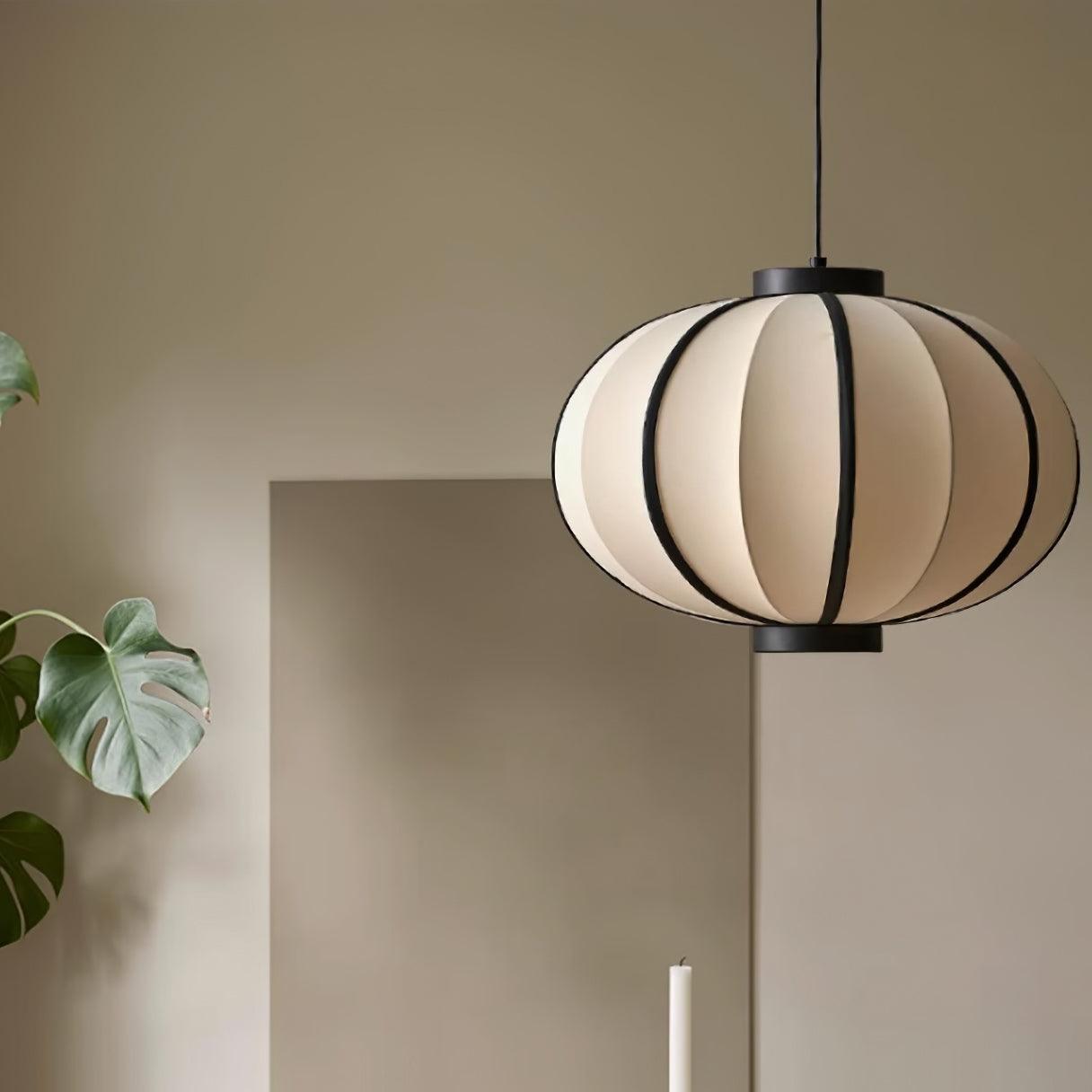 Pendant Lamp Fabric Lantern Shade Frame Vintage - Letslighting