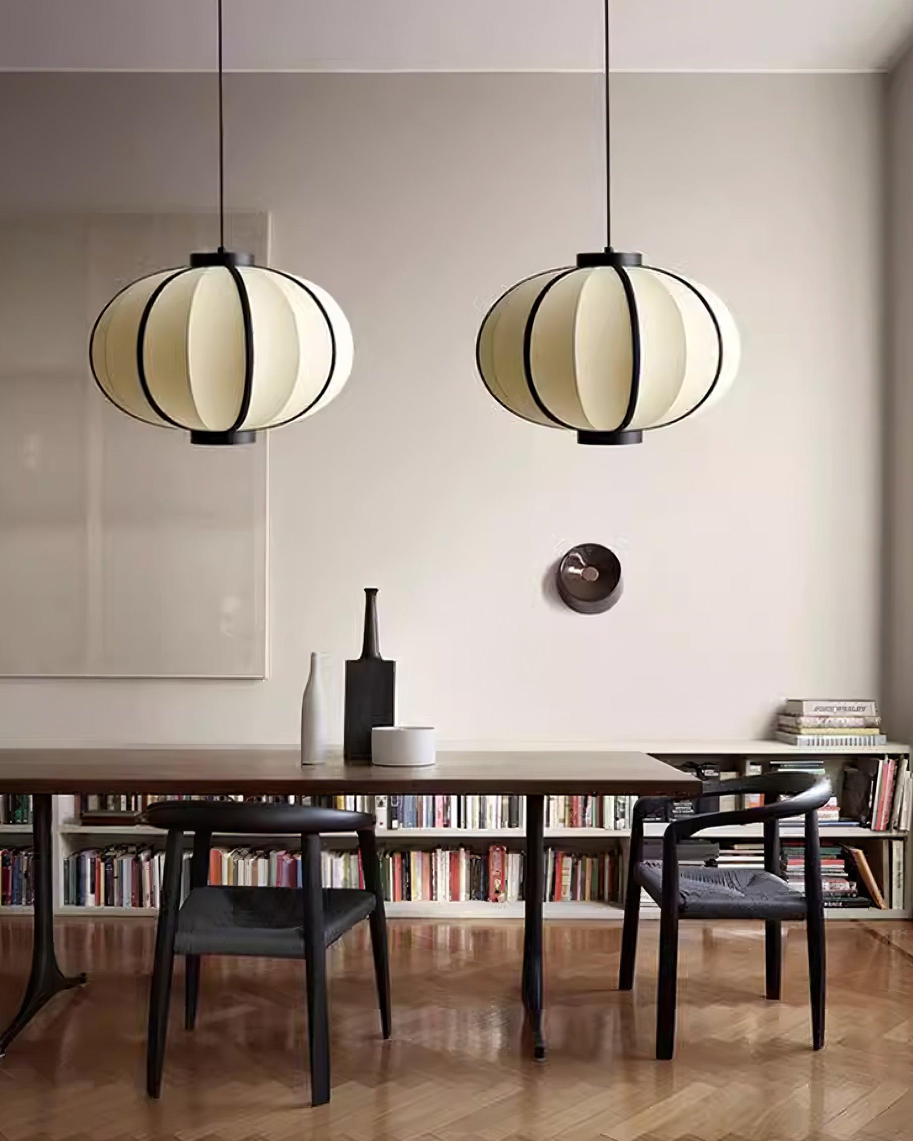 Pendant Lamp Fabric Lantern Shade Frame Vintage - Letslighting