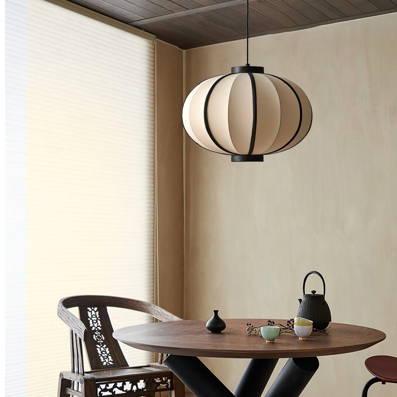 Pendant Lamp Fabric Lantern Shade Frame Vintage - Letslighting