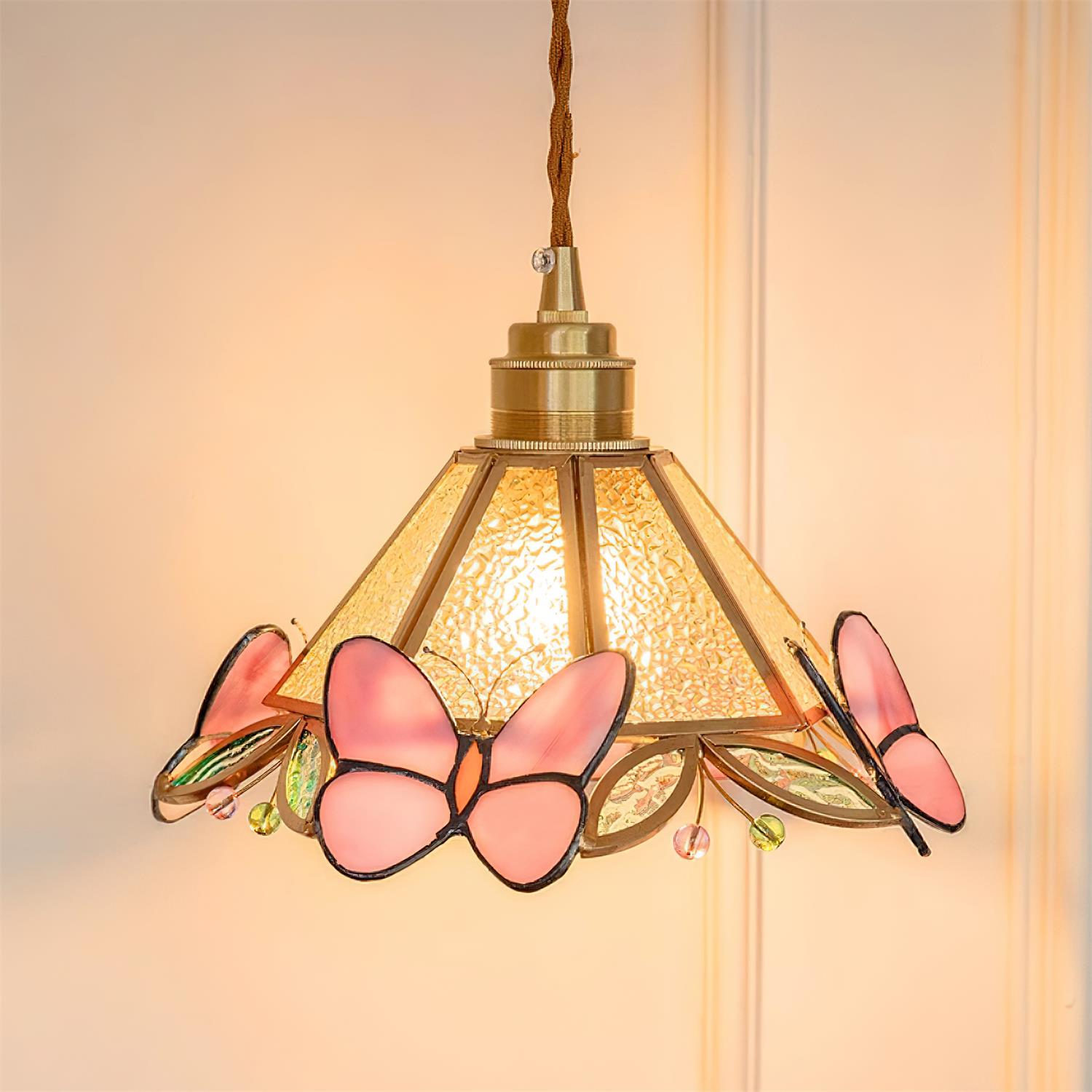 Tiffany Butterfly Stained GlassPendant Light - Letslighting