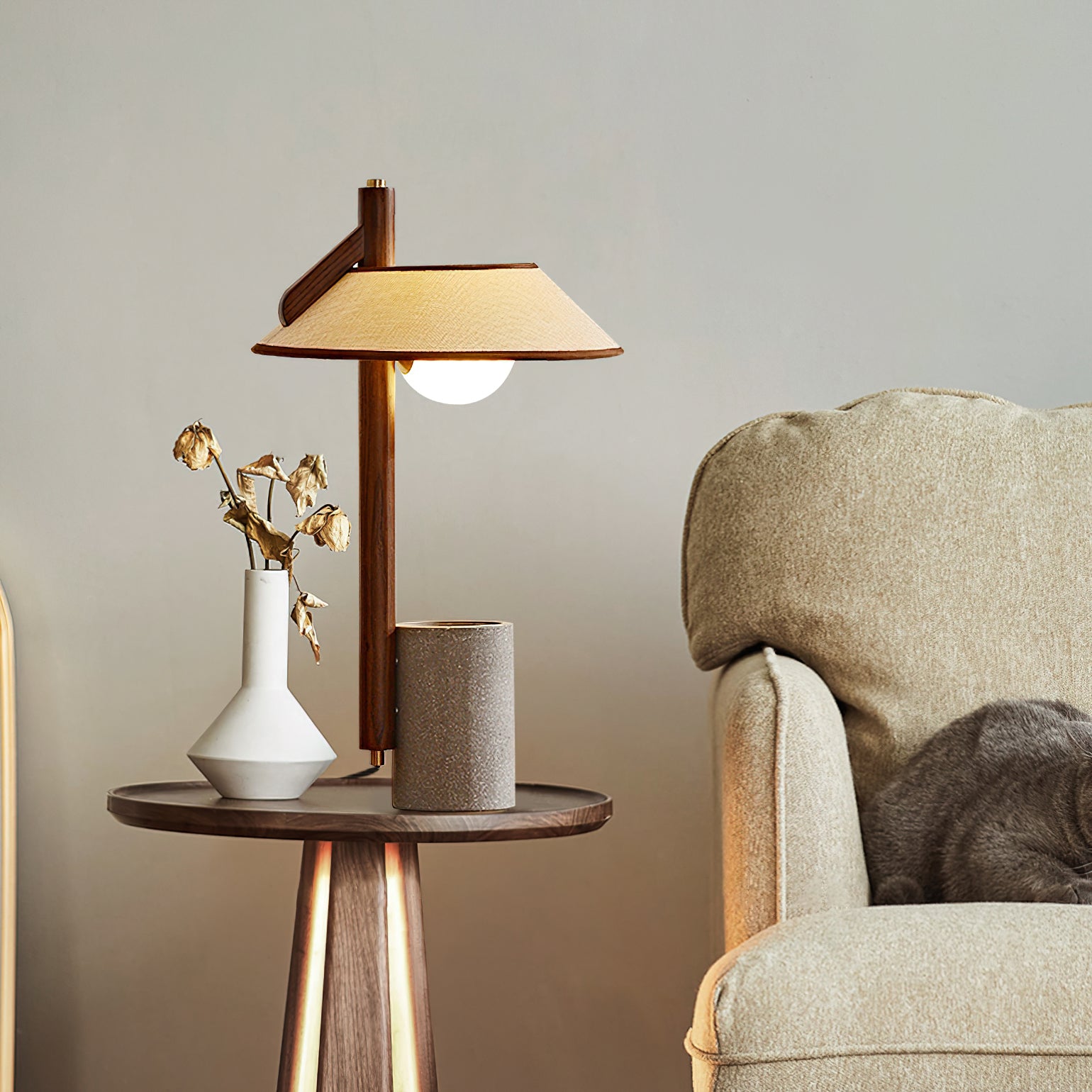 Damon Minimalist Wood Table Lamp - Letslighting