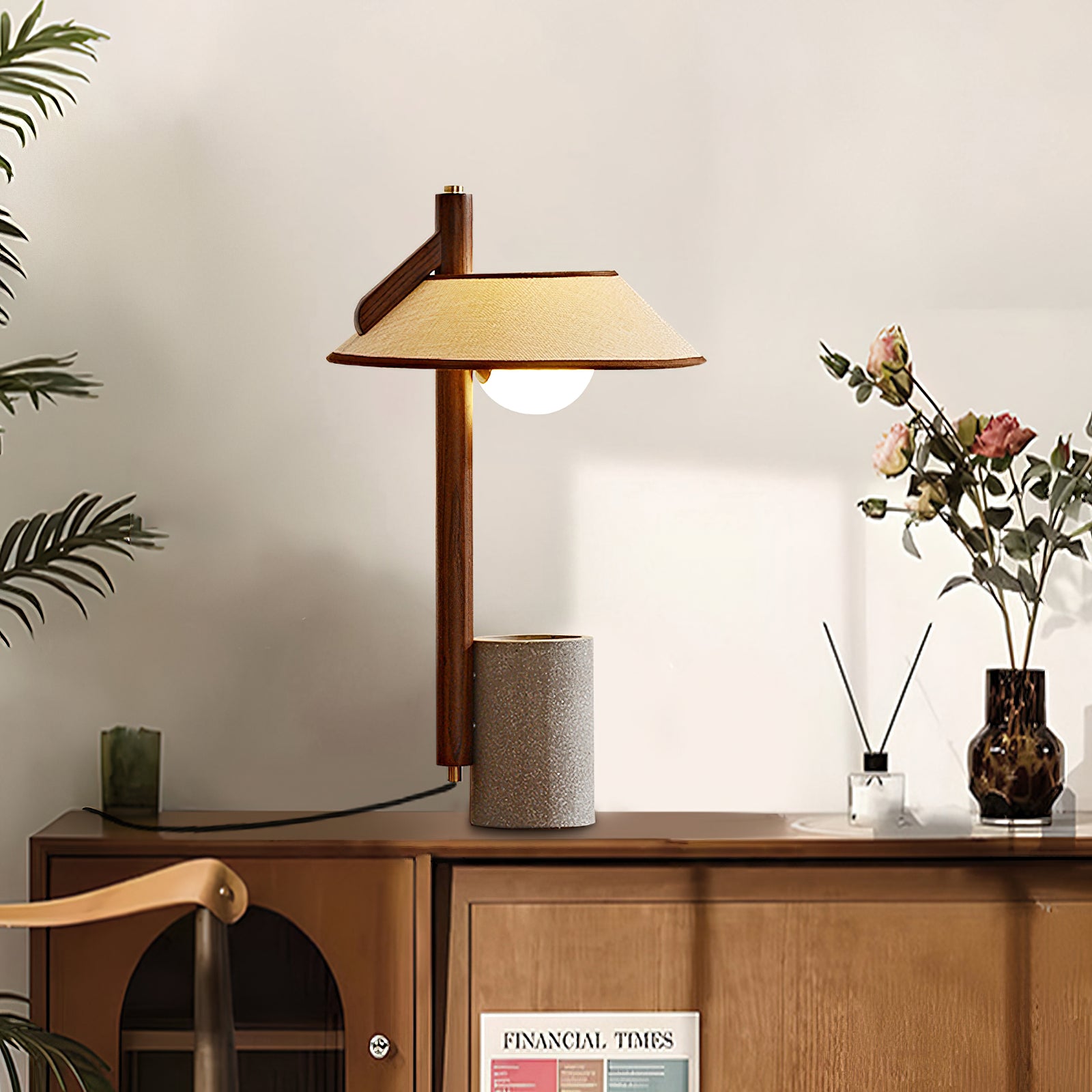 Damon Minimalist Wood Table Lamp - Letslighting