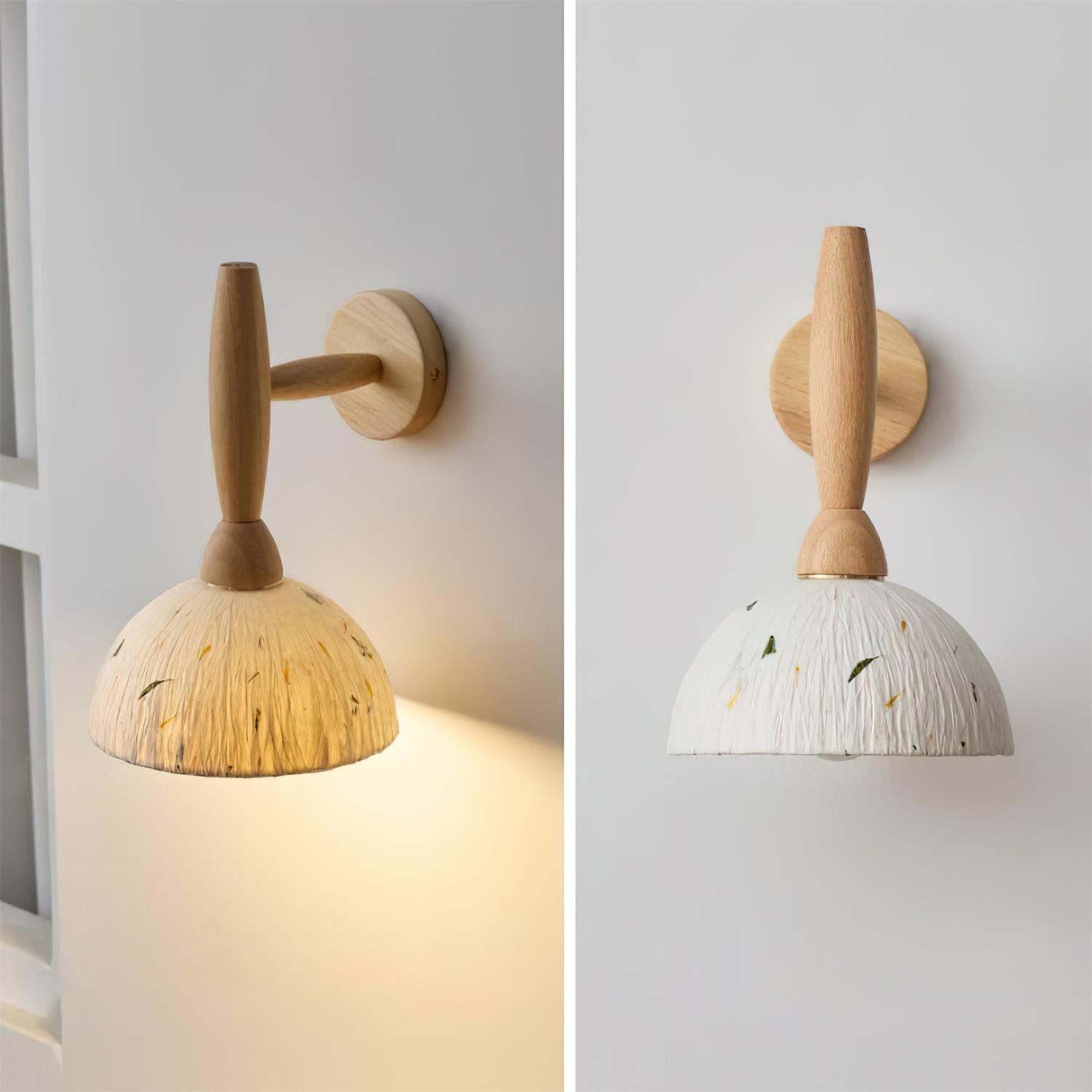Playa Wood Wall Lamp Wood Rice Paper - Letslighting