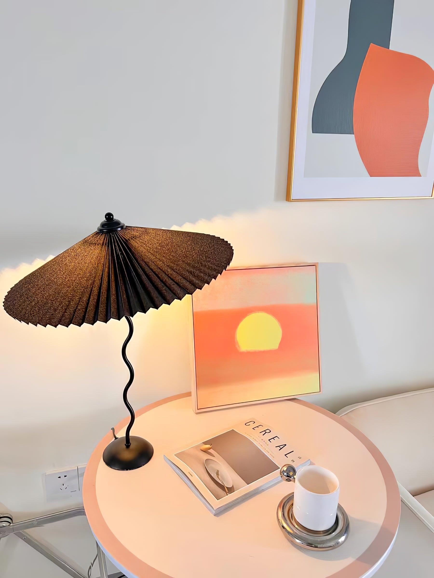 Floran Fabric Artistic Table Lamp - Letslighting