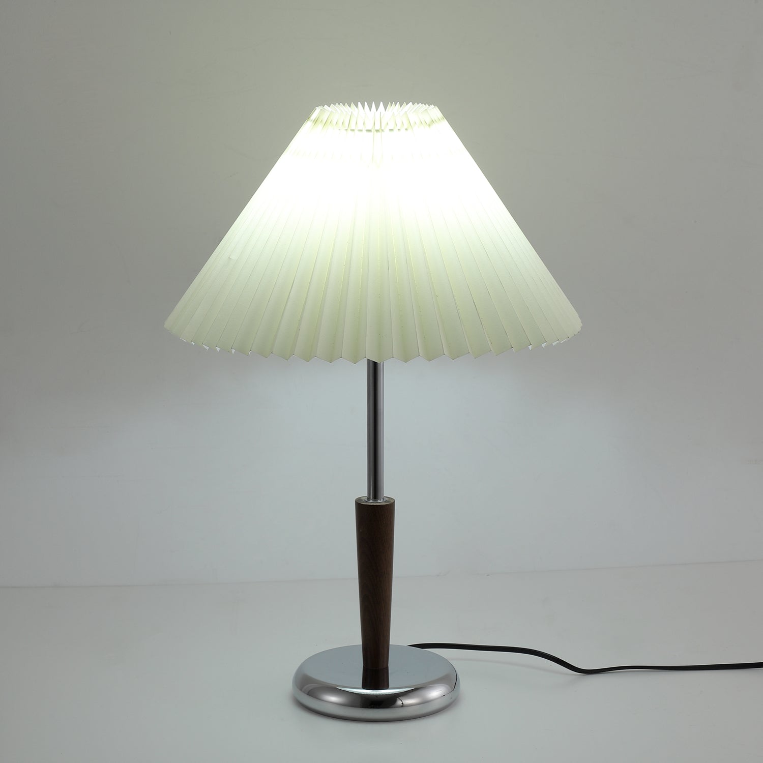 Lynnea Modern Wood & Fabric Table Lamp