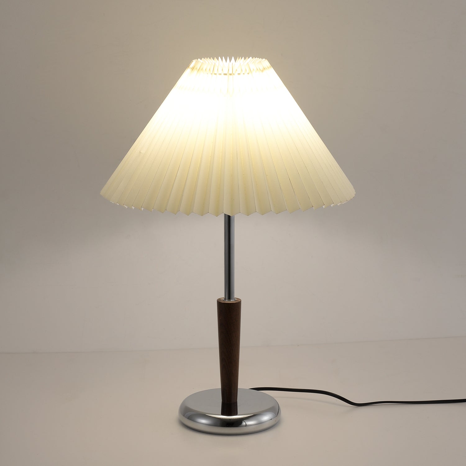 Lynnea Modern Wood & Fabric Table Lamp