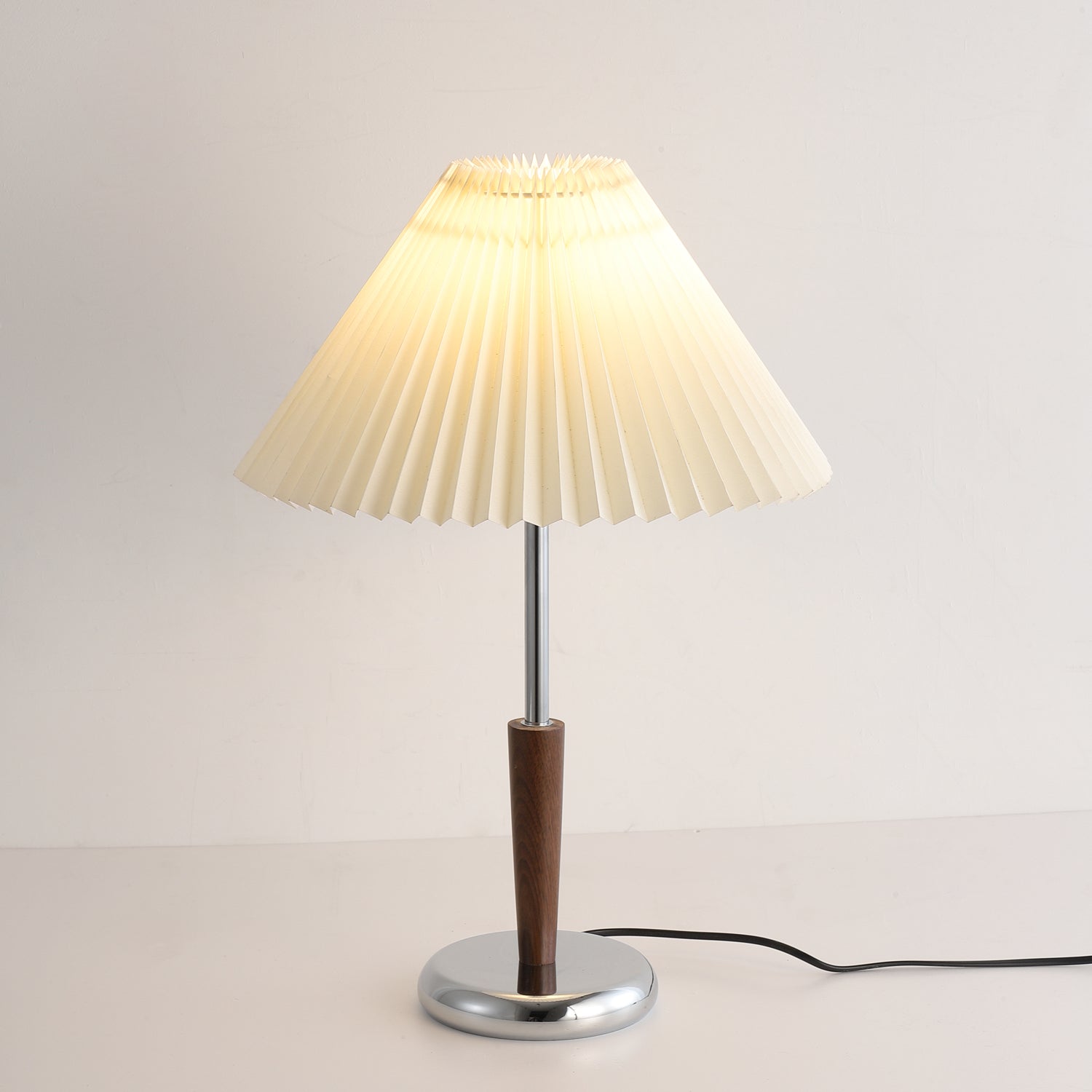 Lynnea Modern Wood & Fabric Table Lamp