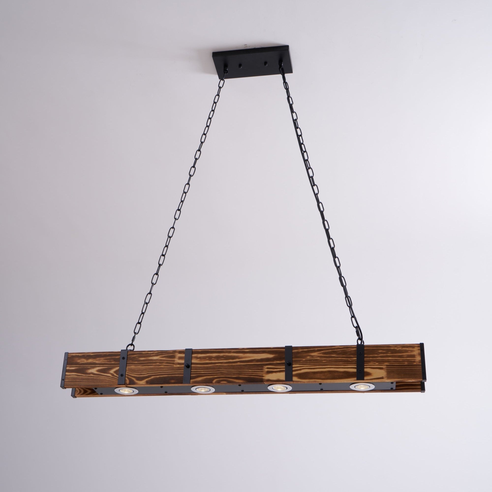 Lustra Chandelier Pleva Linear Natural Wood - Letslighting