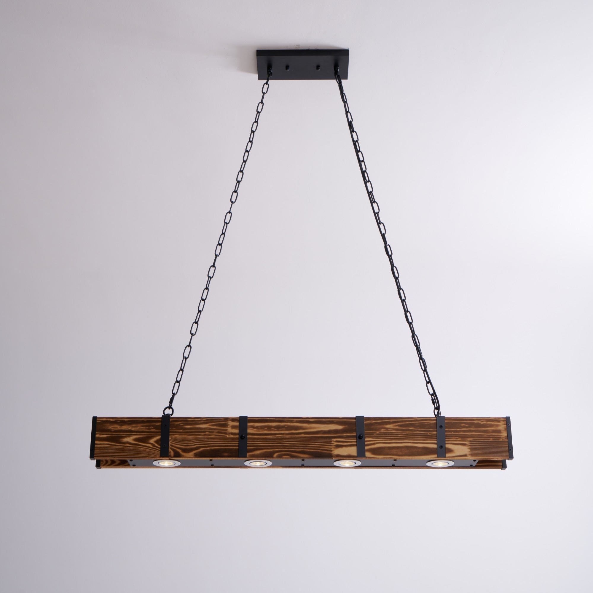 Lustra Chandelier Pleva Linear Natural Wood - Letslighting