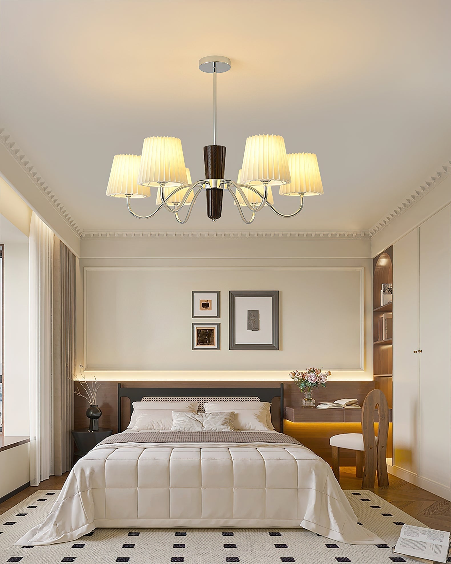 Aurora Chandelier Pleated Fabric Classic - Letslighting