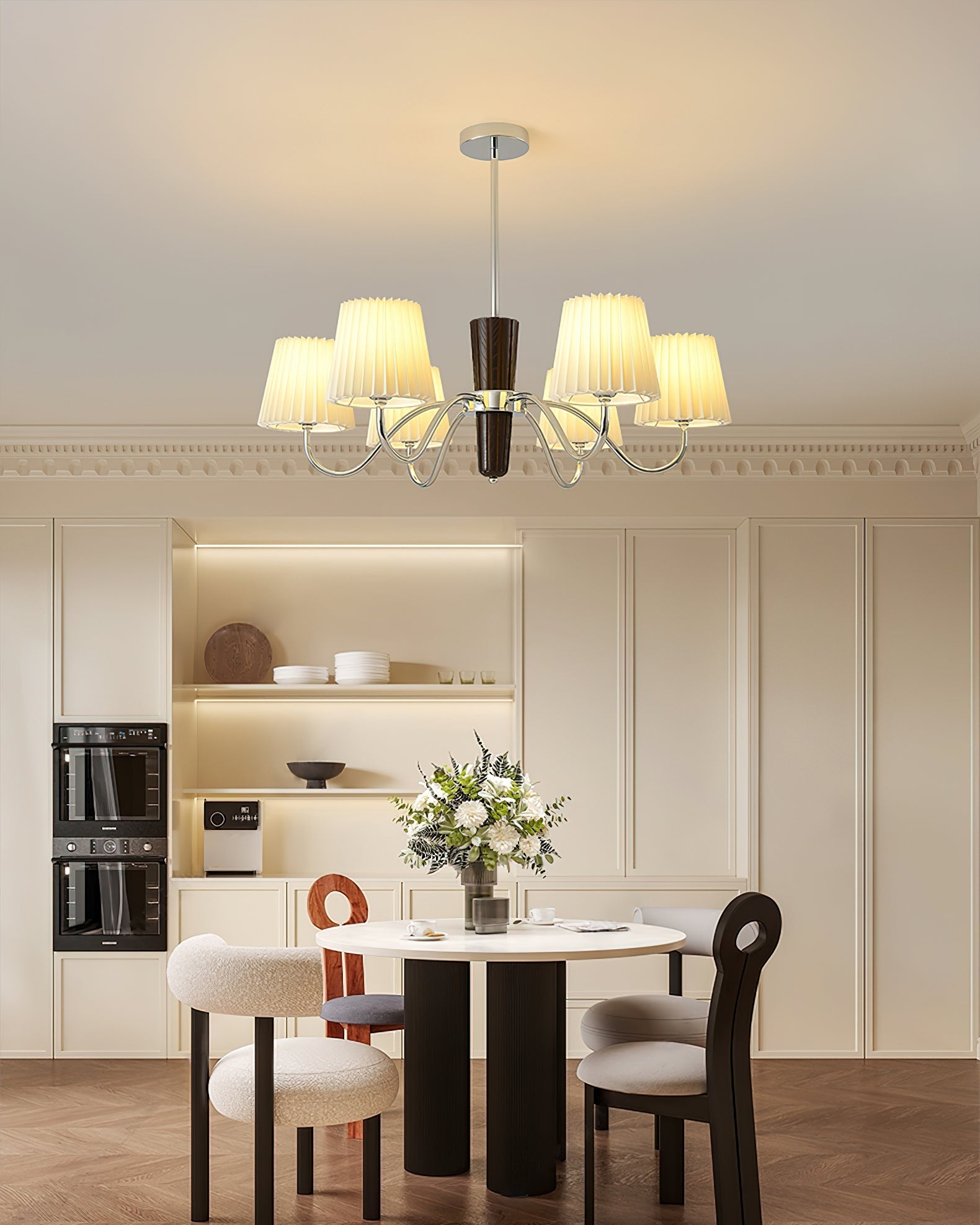 Aurora Chandelier Pleated Fabric Classic - Letslighting