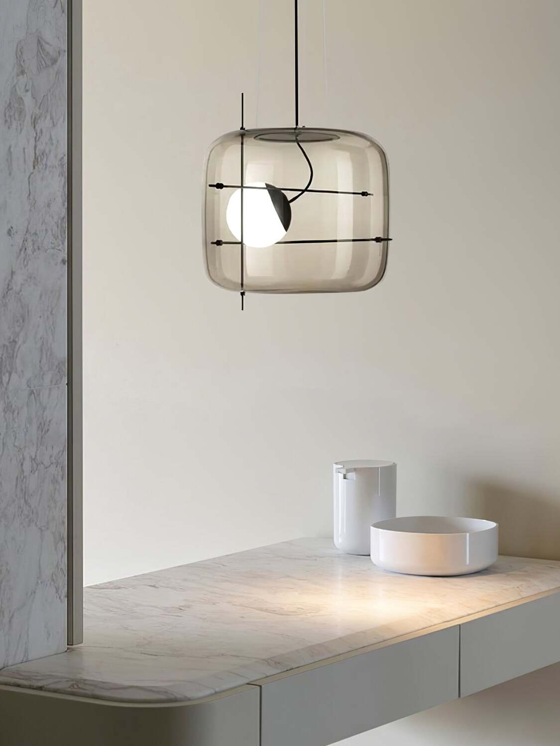 Lune Glass Contemporary Pendant Light - Letslighting