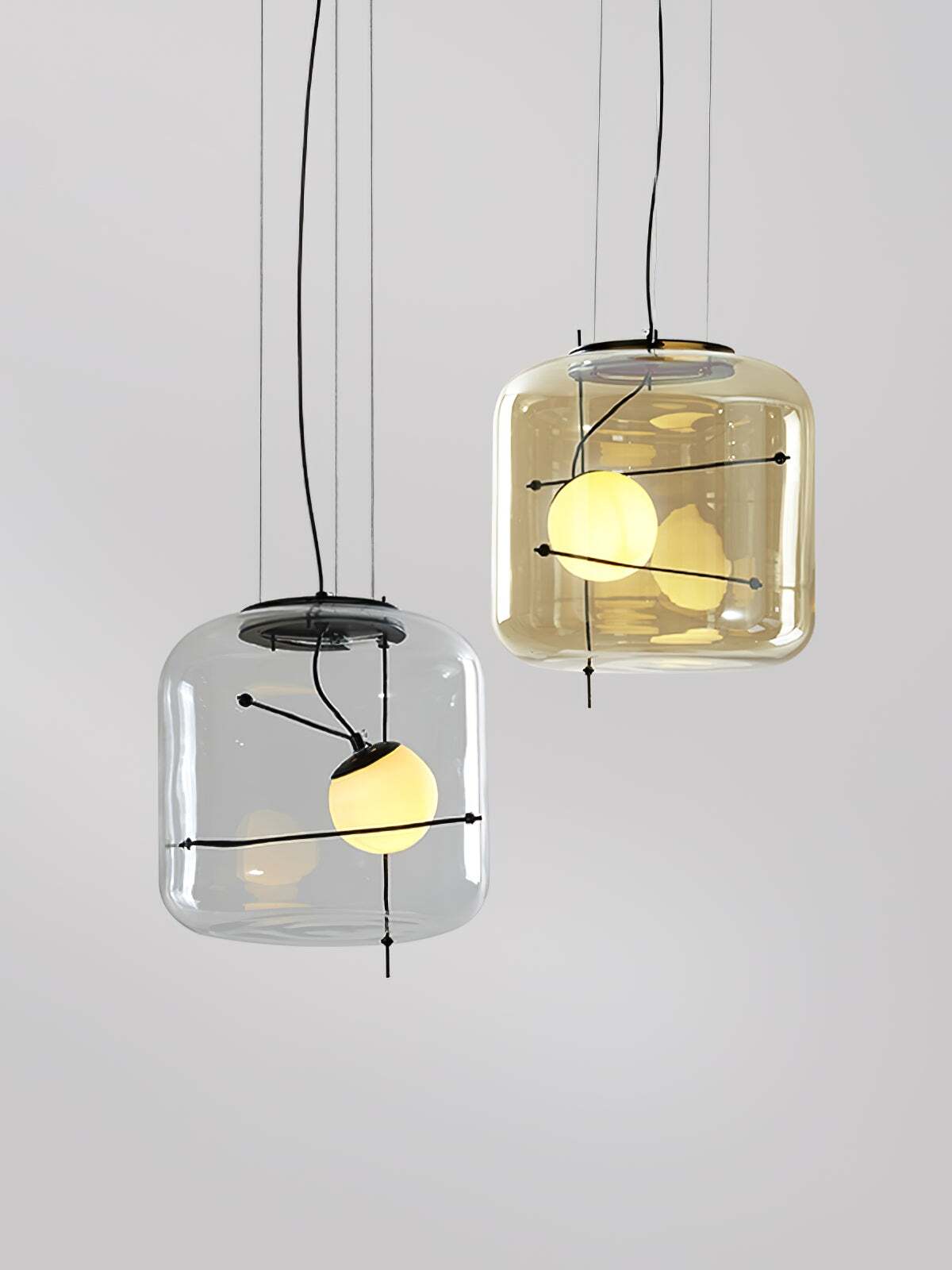 Lune Glass Contemporary Pendant Light - Letslighting