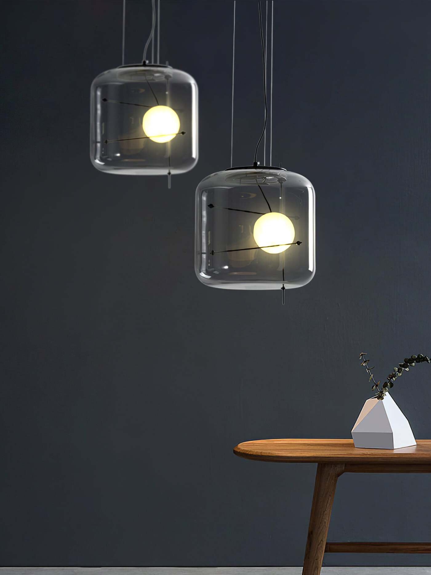 Lune Glass Contemporary Pendant Light - Letslighting