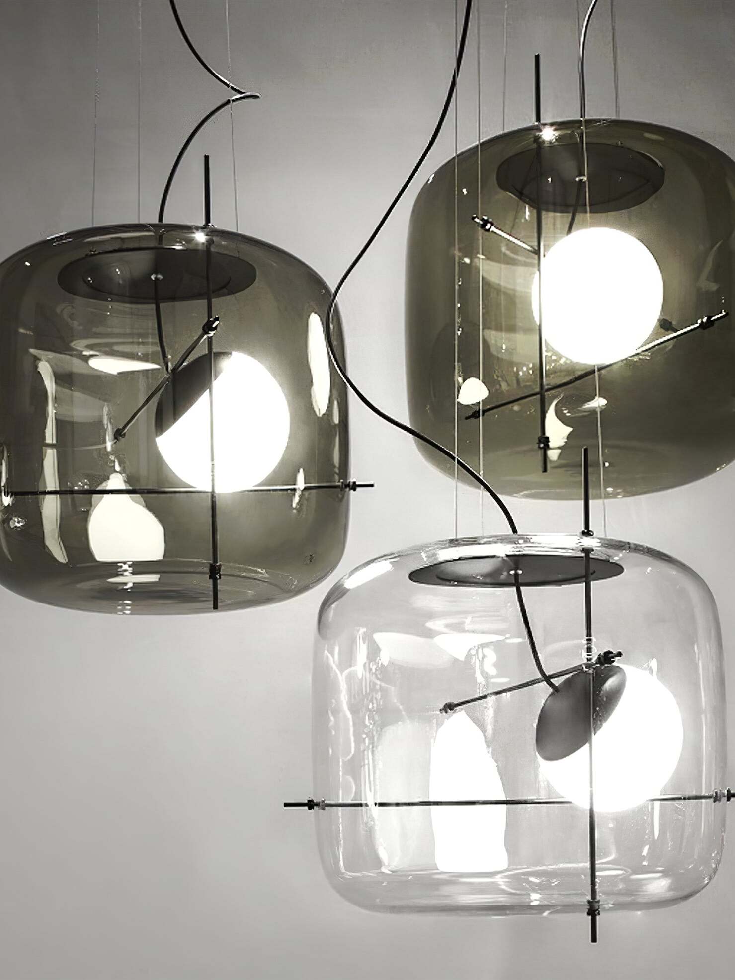 Lune Glass Contemporary Pendant Light - Letslighting
