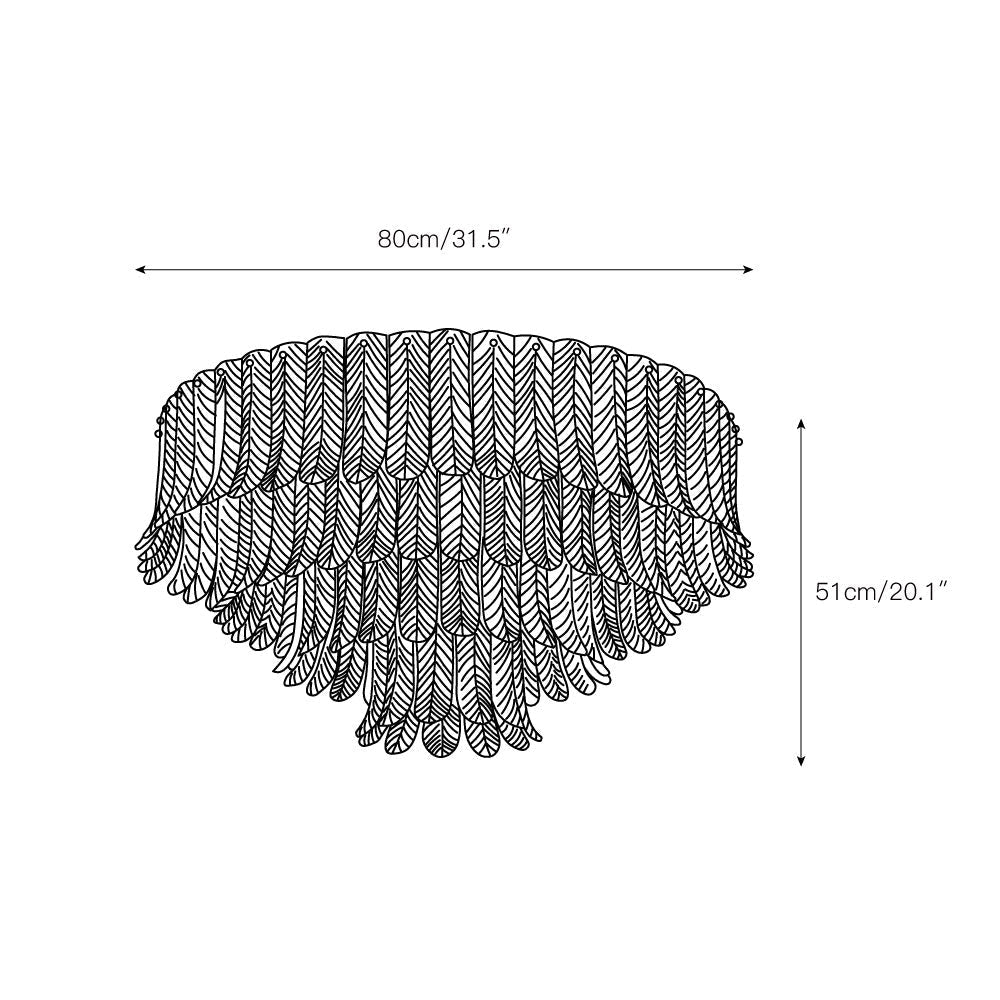 Vosolara Postmodern Luxury Brass Glass Ceiling Light - Letslighting