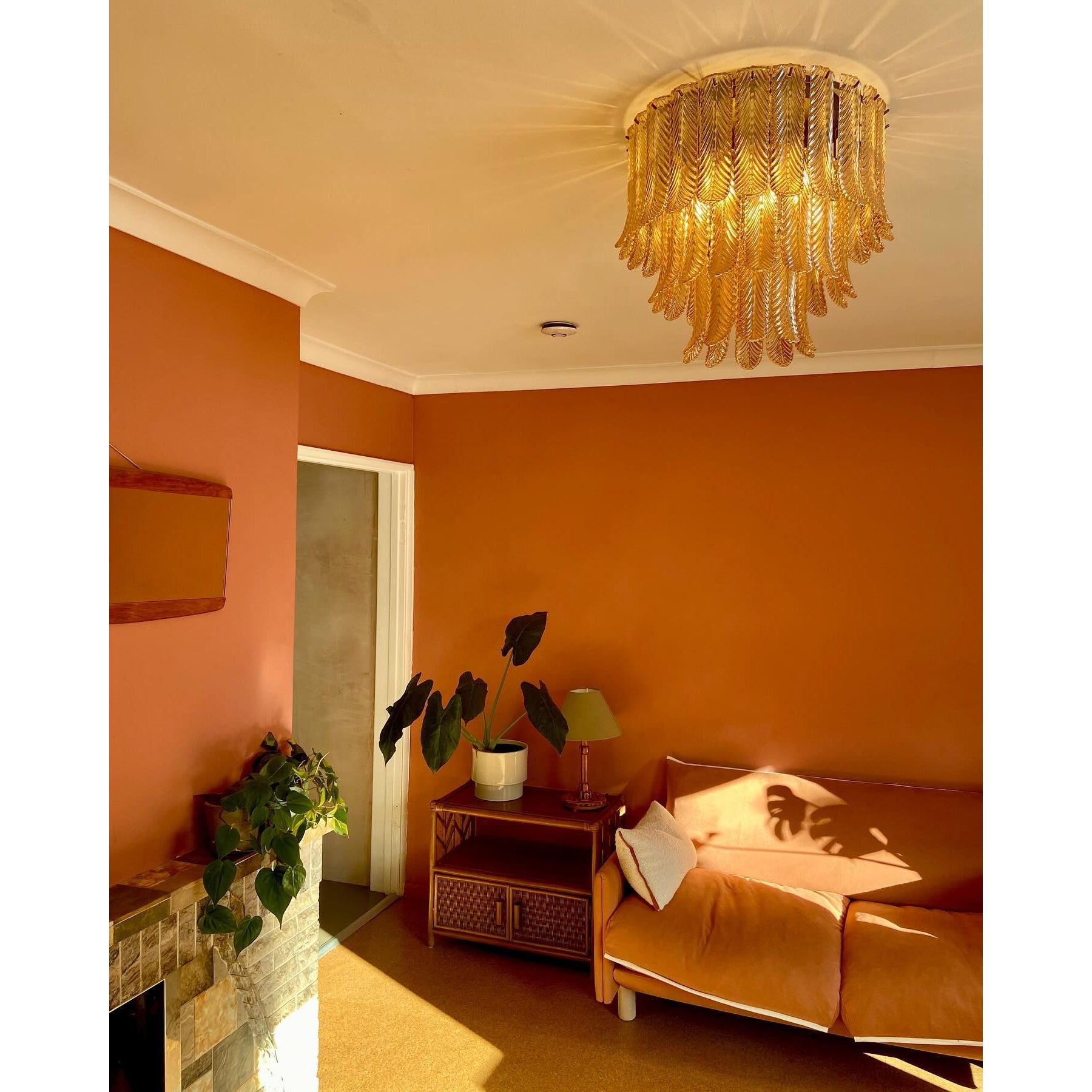 Vosolara Postmodern Luxury Brass Glass Ceiling Light - Letslighting
