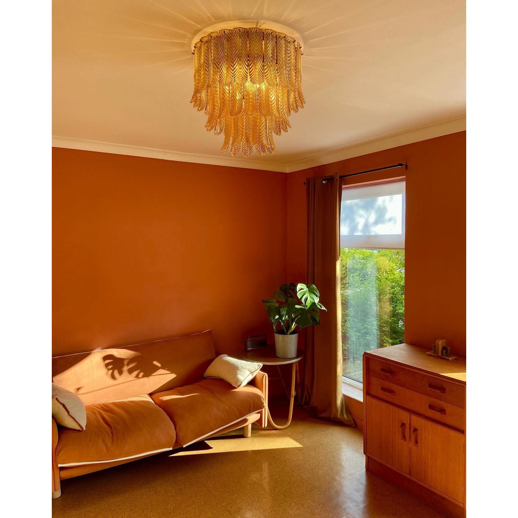 Vosolara Postmodern Luxury Brass Glass Ceiling Light - Letslighting