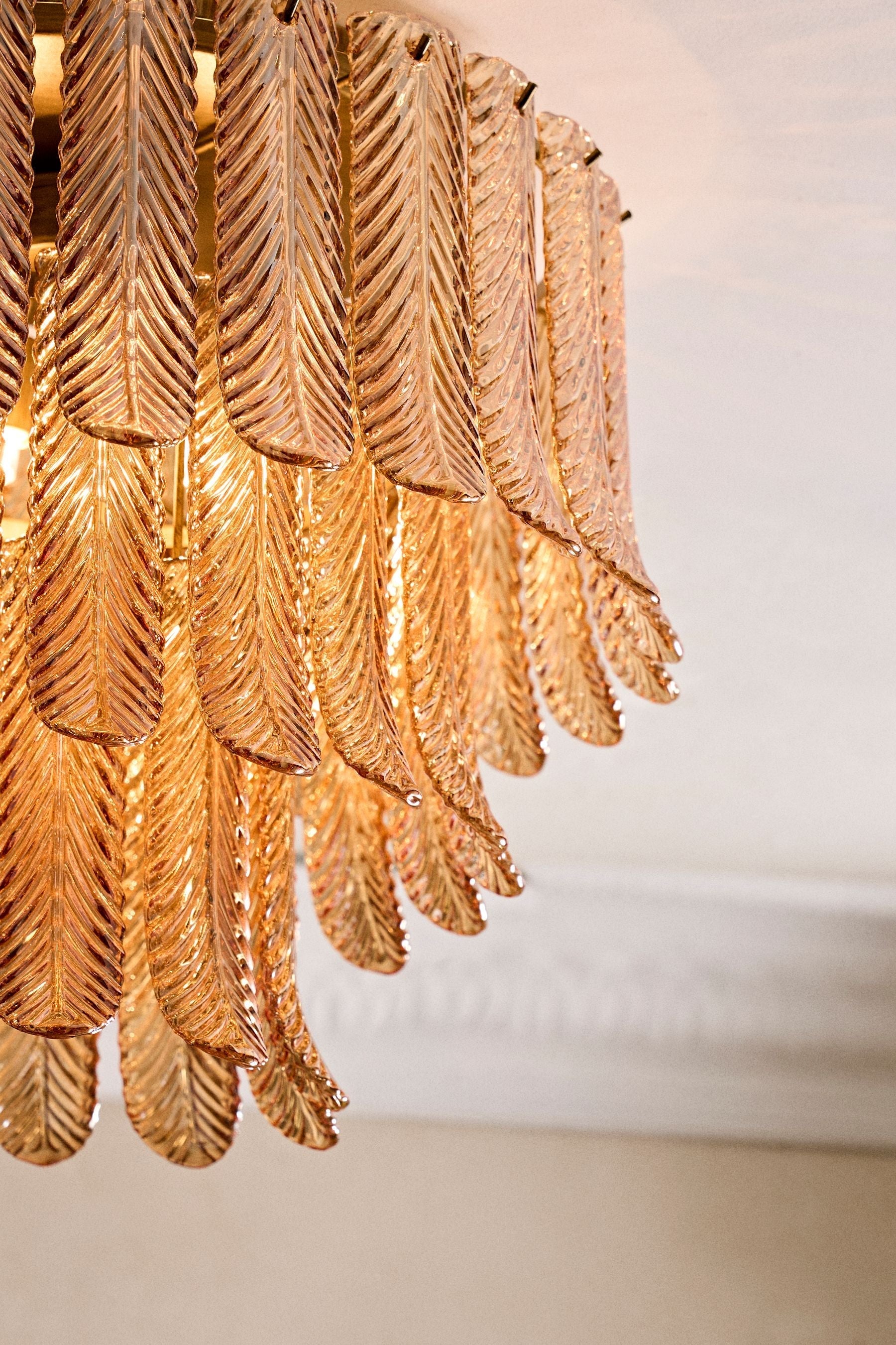 Vosolara Postmodern Luxury Brass Glass Ceiling Light - Letslighting