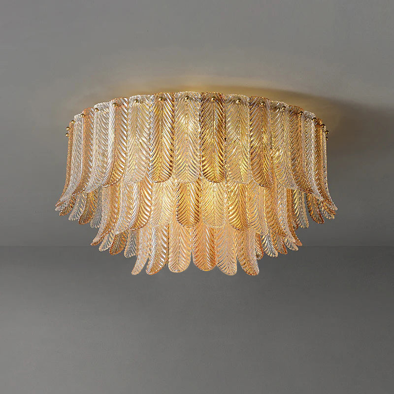 Vosolara Postmodern Luxury Brass Glass Ceiling Light - Letslighting