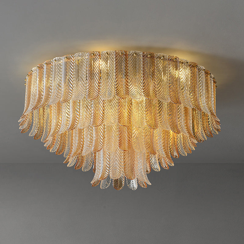 Vosolara Postmodern Luxury Brass Glass Ceiling Light - Letslighting