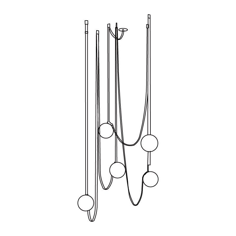 Lustra Pendant Lamp Leather Belt Glass - Letslighting