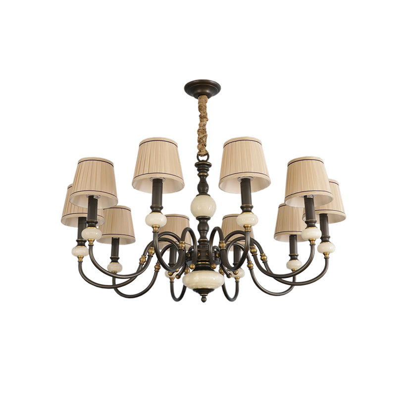 Ivenen Postmodern Luxury Brass Jade Chandelier - Letslighting