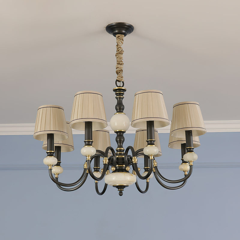 Ivenen Postmodern Luxury Brass Jade Chandelier - Letslighting