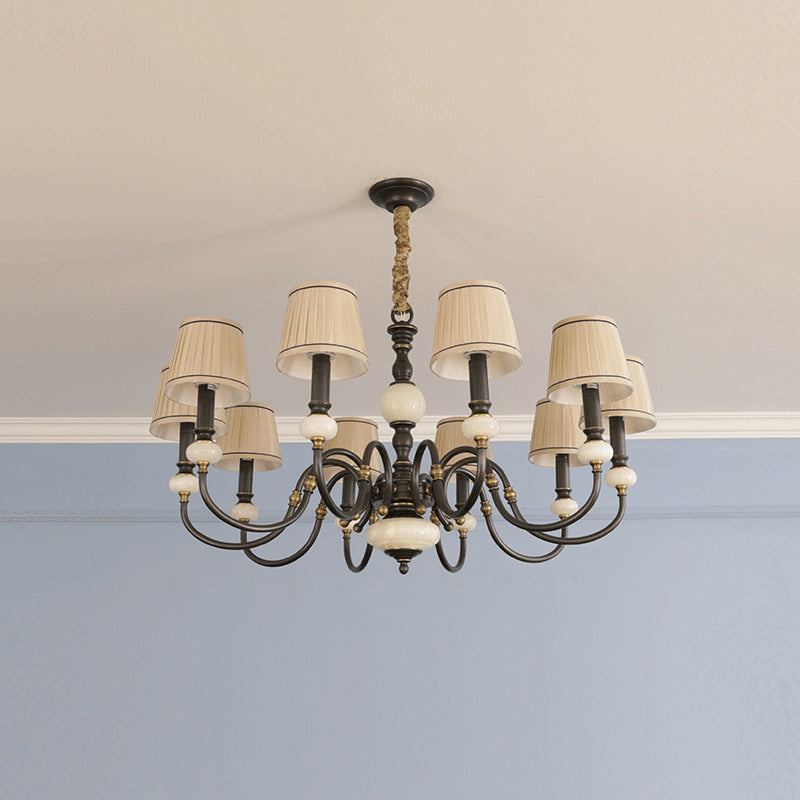 Ivenen Postmodern Luxury Brass Jade Chandelier - Letslighting